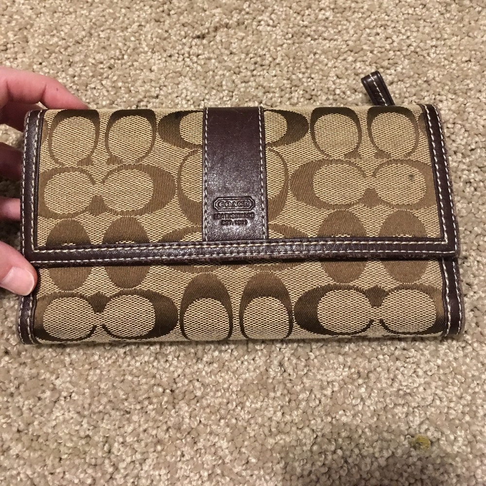 Coach Wallet with Checkbook Insert